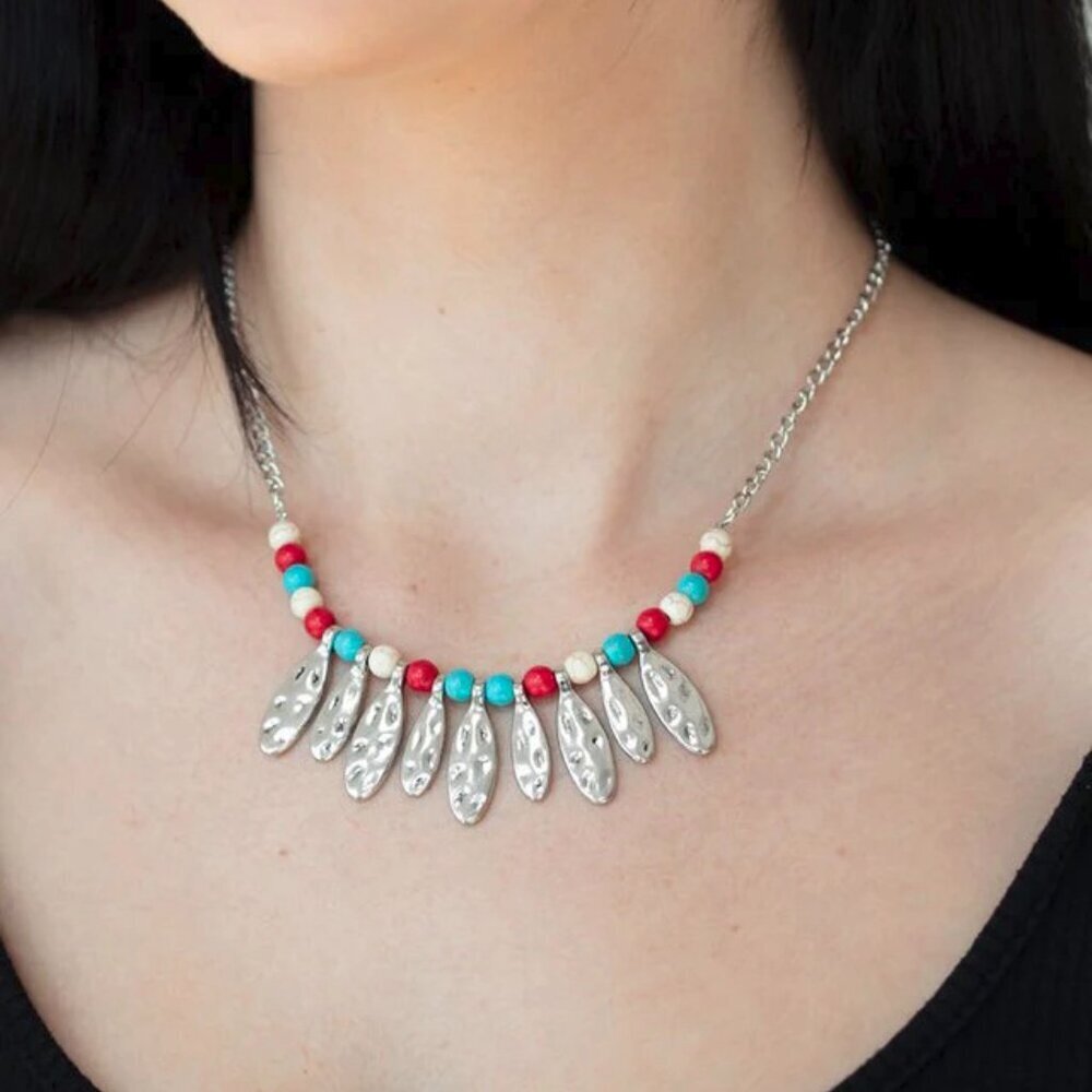 Paparazzi Jewelry Accessories - Neutral TERRA-tory - Multi Necklace - Vintage